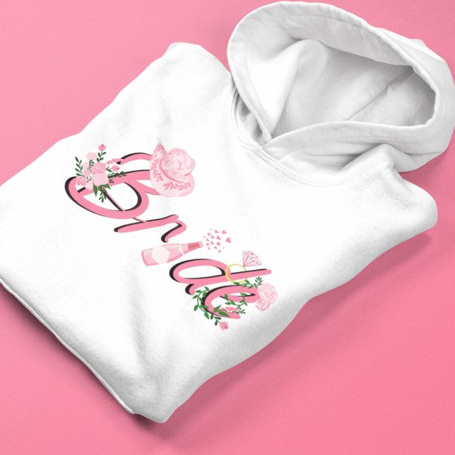 Sudadera Gorra De Vaquero Rosa Con Novia De Flores (Subido por el creador)