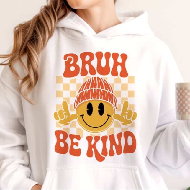 Sudadera Gorra Feliz Bruh Sé Amable Naranja (Subido por el creador)