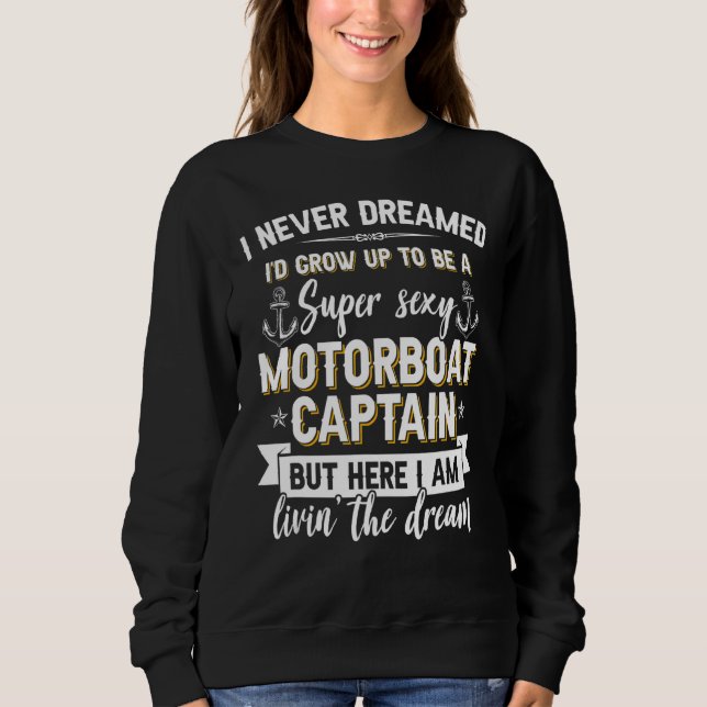 Sudadera Gorra para barcos del capitán de la lancha motora (Anverso)