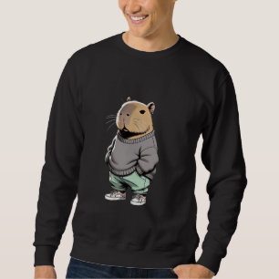 Sudadera Gorras Retro Cool Capybara Estilo Urbano de Moda A