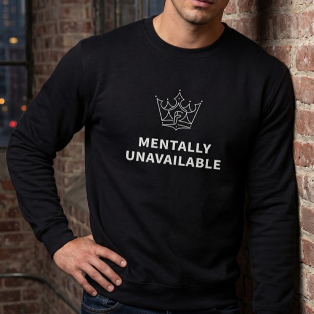 Sudadera Gorrita de béisbol negro mentalmente no disponible (Subido por el creador)