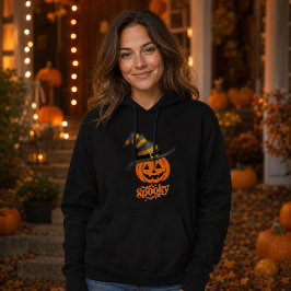 Sudadera Gorro de bruja de calabaza espeluznante lindo para