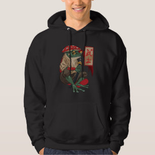 Sudadera Gorro de Hongo Estético Rana Guerrero Samurái Japo