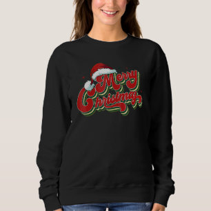 Sudadera Gorro de Santa Retro Feliz Navidad Vintage Feliz H