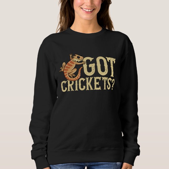 Sudadera Got Crickets Bearded Dragon Beardie Lizard Reptile (Anverso)
