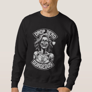 Sudadera Gota Muerta Gorgoge Chica Zombie Belleza No Muerta