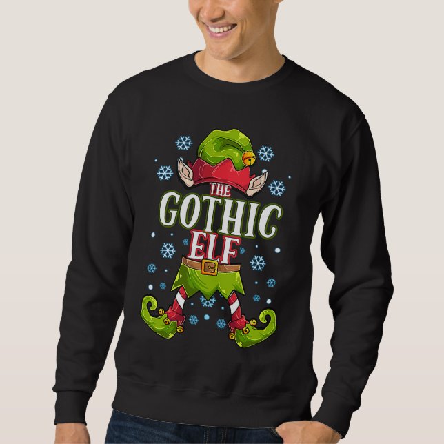 Sudadera Gothic Elf Matching Family Group Christmas Party (Anverso)