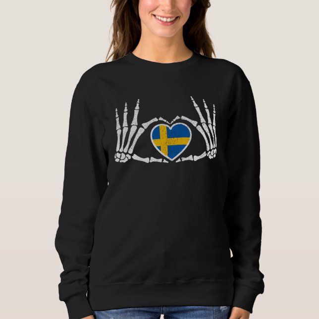 Sudadera Gothic Goth Skeleton Sweden Swedish Halloween Cost (Anverso)