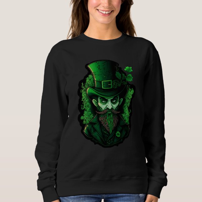 Sudadera Gothic Leprechaun Creepy St Patrick Day Goth (Anverso)
