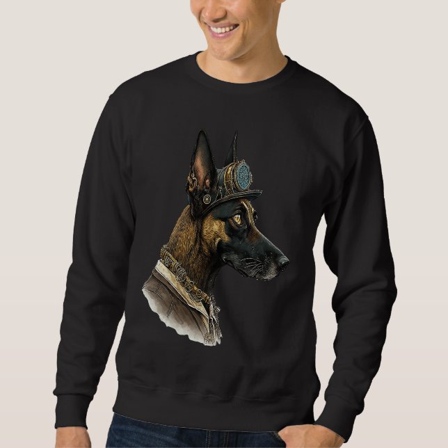 Sudadera Gothic Steampunk Belgian Malinois (Anverso)
