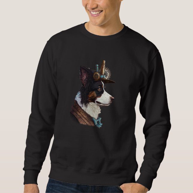 Sudadera Gothic Steampunk mom Border Collie (Anverso)