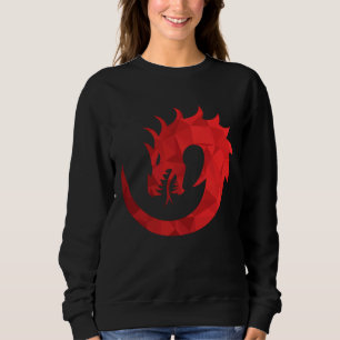 Sudadera gótica Red Wyvern Circle - Fantasía oscur