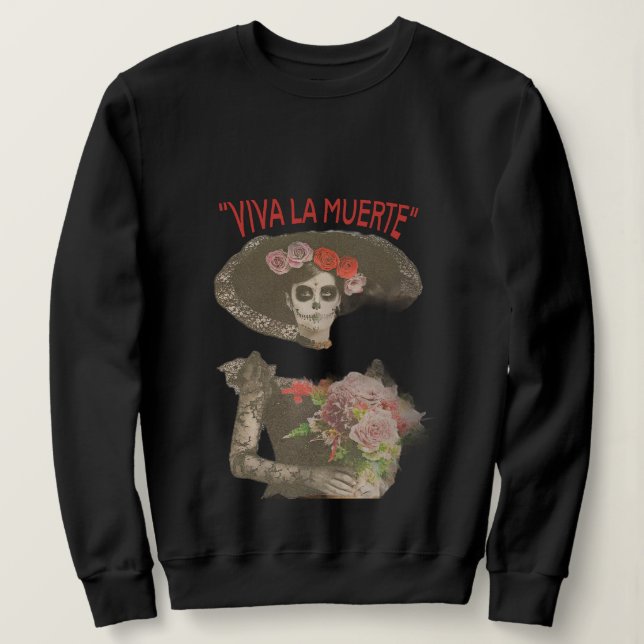 Sudadera gótica Viva la Muerte (Anverso del diseño)