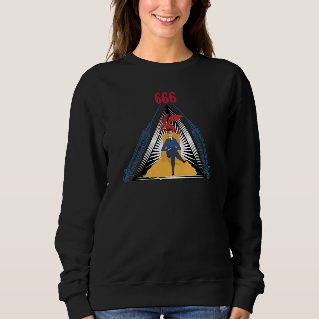 Sudadera Gótico de bruja satánico de negras 666 2 (Anverso)