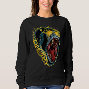 Sudadera Gótico Estética Mala Gorila Mal Espíritu Animal