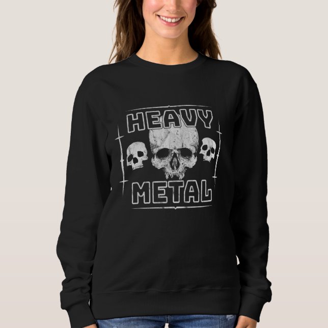 Sudadera Gótico gótico Heavy Metalizado Skull Retro (Anverso)