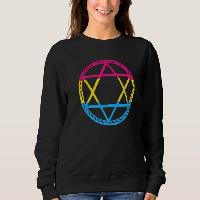Sudadera Gótico Lgbt Pentagram Goat Pansexual (Anverso)