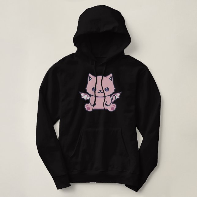 Sudadera Gótico Pastel Gato Corte Kawaii Aesthetic Lover Du (Diseño del anverso)