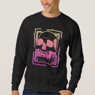 Sudadera Gótico Pastel Glitch Skull Grunge Emo Vaporwave Sk