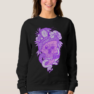 Sudadera Gótico Pastel Wicca Bruja Calavera oculta serpient
