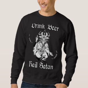 Sudadera Gótico satánico oculto Baphomet Beer Beer Hail Sat