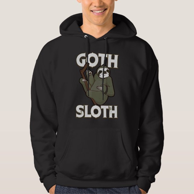 Sudadera Gótico Sloth Gothic Funny Emo Cute Sloths (Anverso)