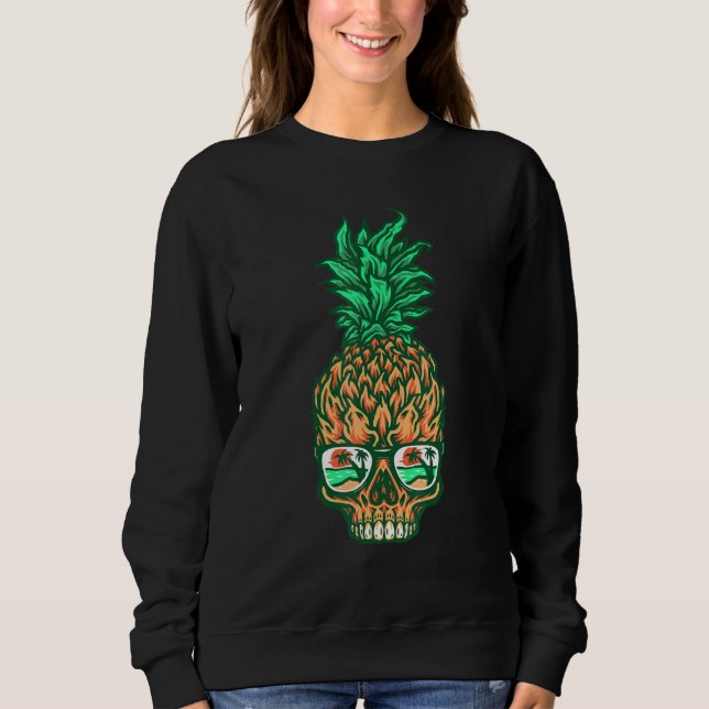 Sudadera Gótico Tropical Hawaiano de la Playa de Aloha (Anverso)