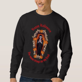 Sudadera 🧛  ♂️ Gótico Vampiro Halloween Black Sweatshirt