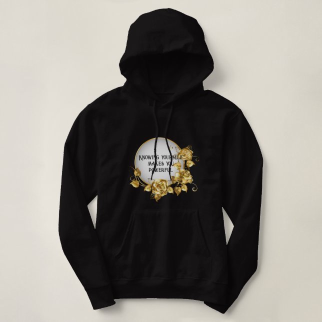Sudadera gouden opdruk met tekst (Diseño del anverso)