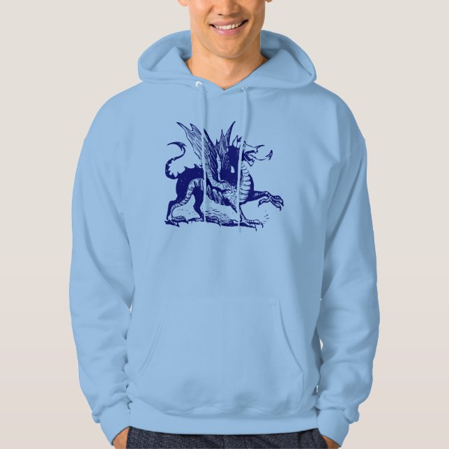 Sudadera Grabado de dragones - Armada Profunda (Anverso)