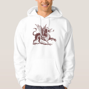 Sudadera Grabado de dragones - Marrón oscuro