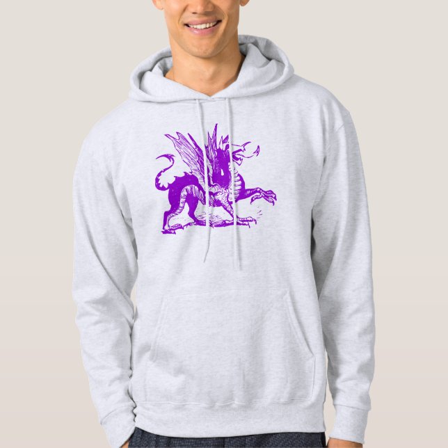 Sudadera Grabado Dragon - Purple (Anverso)