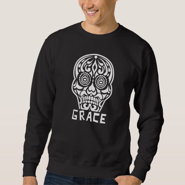 Sudadera Gracia Calavera de Azúcar de Halloween (Anverso)
