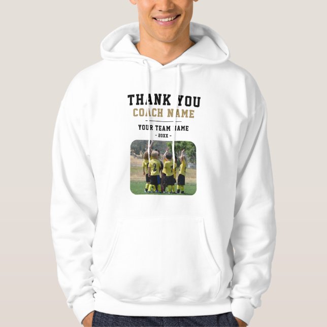 Sudadera Gracias Coach Team Name Photo (Anverso)