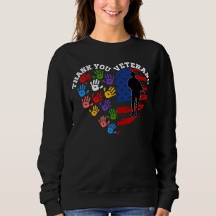 Sudadera Gracias Día de los Veteranos Bandera Americana Cor