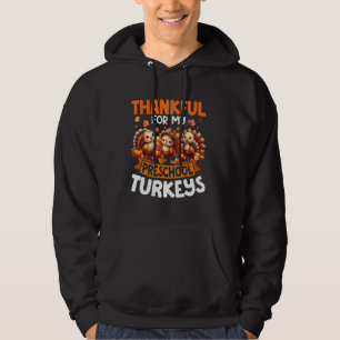 Sudadera Gracias por mi profesor de pavos preescolares