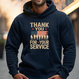 Sudadera GRACIAS POR SU SERVICIO Tributo del Día de los Vet