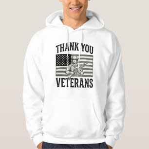 Sudadera Gracias Veteranos Camiseta Soldado Bandera Vintage