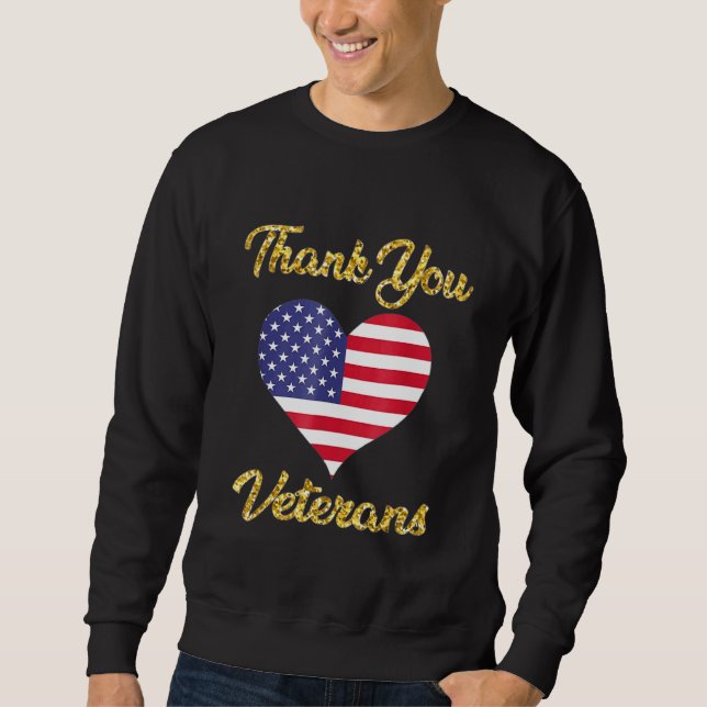 Sudadera Gracias Veteranos Combatiendo Boots Veter Flor De  (Anverso)