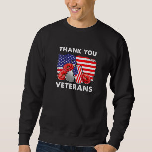 Sudadera Gracias Veteranos Combatiendo Boots Veter Flor De