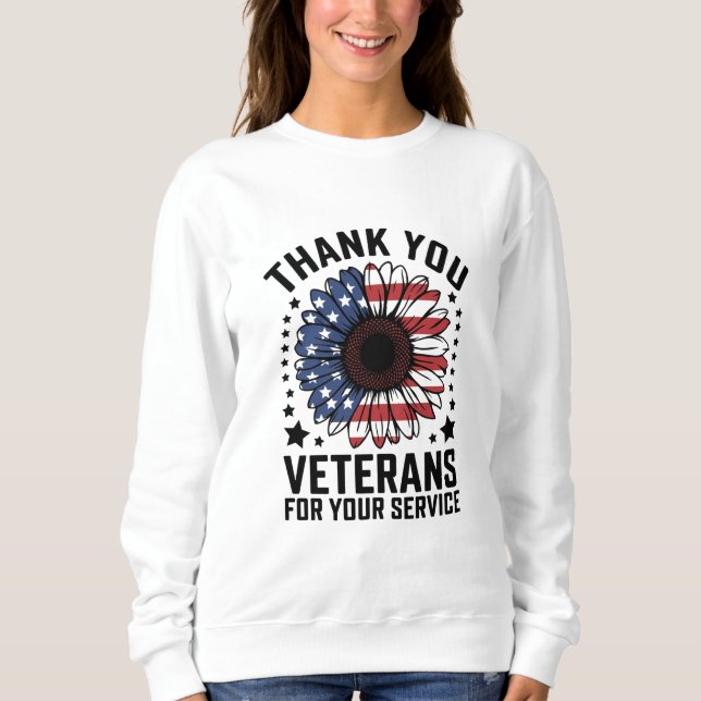 Sudadera Gracias Veteranos Día de los Veteranos Militares d (Anverso)
