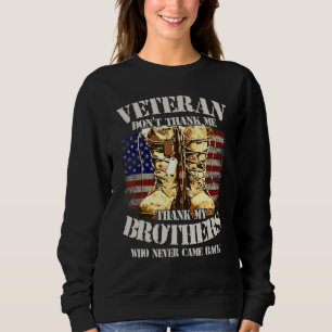 Sudadera Gracias Veteranos Hermanos Combatientes Bolsas de 