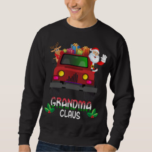 Sudadera Graciosa Abuela Claus Navidades Camión Santa Claus