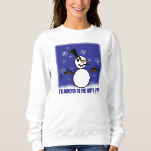 Sudadera Graciosa adicción de Snowman camiseta de manga lar