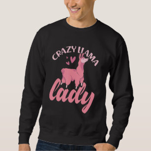 Sudadera Graciosa Alpaca Crazy Llama Lady Animal Lover Chic