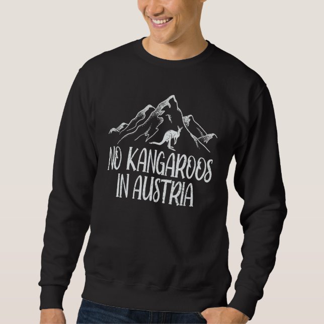 Sudadera Graciosa Austria No Kangaroos En Austria (Anverso)