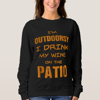 Sudadera Graciosa bebida de vino al aire libre Tee