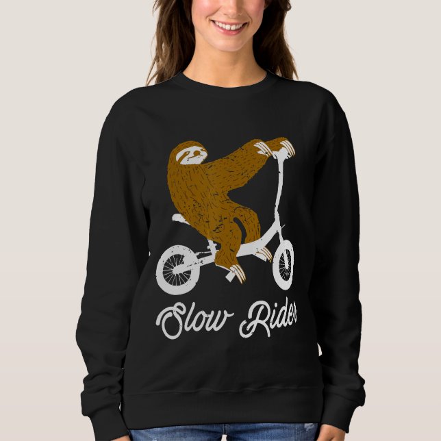 Sudadera Graciosa Bicicleta lenta para animales (Anverso)