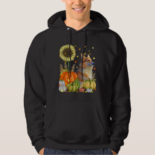 Sudadera Graciosa Caída de Girasol Corgi Amp Pumpkin Gracia