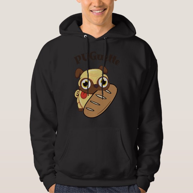 Sudadera Graciosa Camiseta Cute Pug Baguette Classic T-Shir (Anverso)